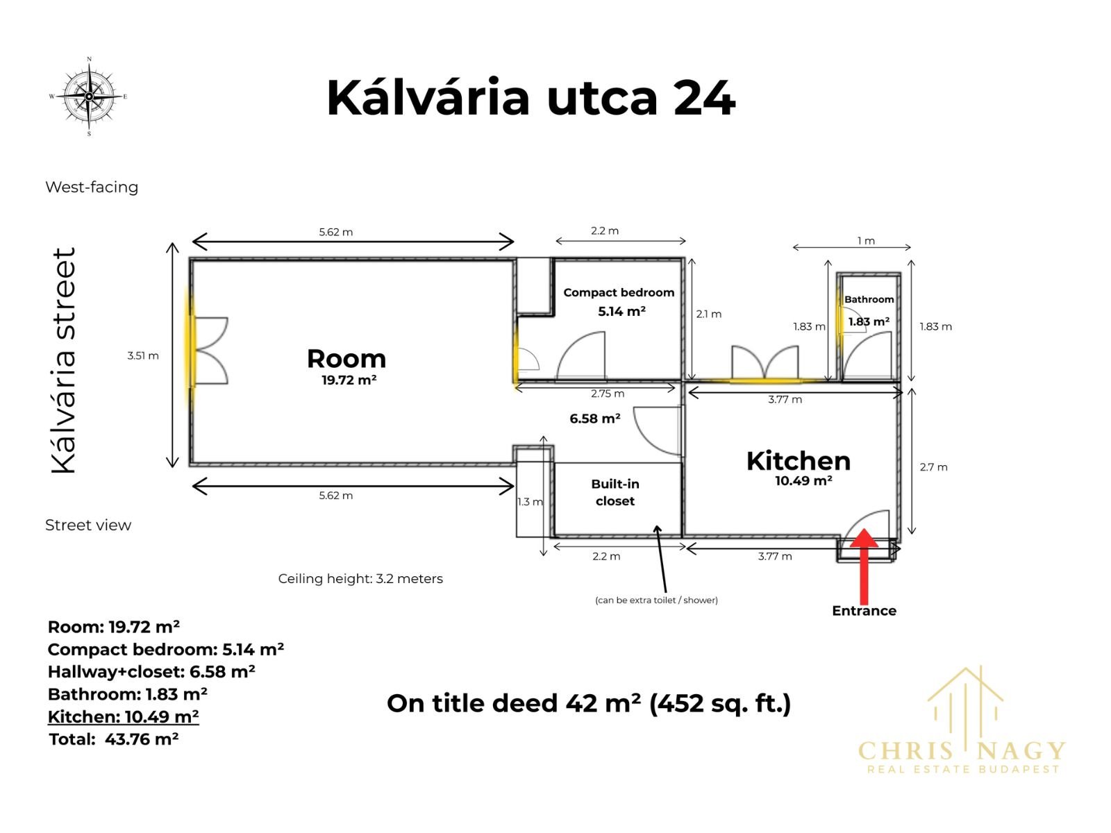 Sunny 1.5-room apartment near Füvészkert, District VIII