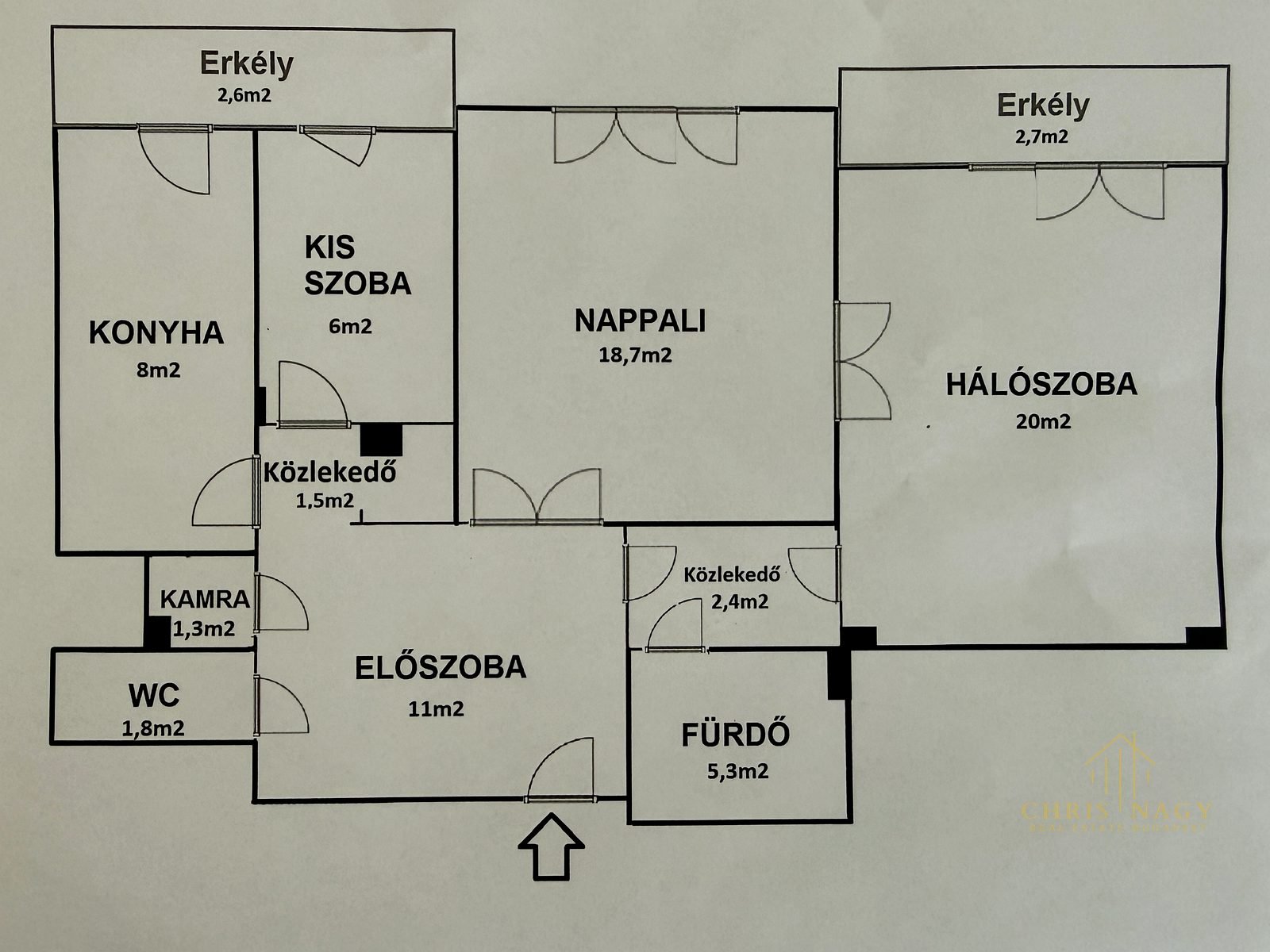 Green-View Two-Balcony Apartment, District VIII